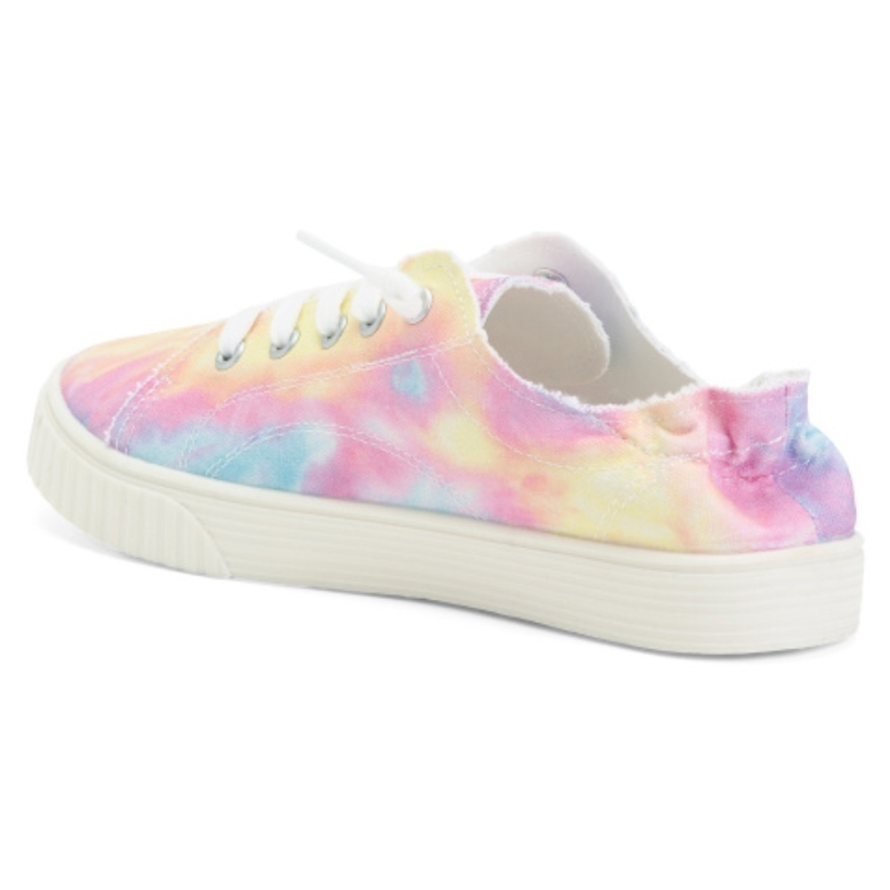 New Women’s Madden Girl Tie Dye Lace Up Slip On Sneakers - Picture 2 of 13